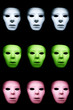 Rows of Colored Faces
