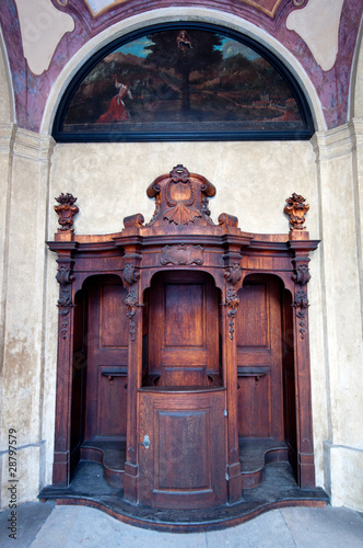 Photo: Old Wooden Confessional Old Wooden Confessional