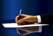 businessman's hand with pen