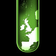 UK map test tube