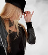 Young dancer in black hat Young dancer in black hat