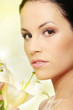 Beautiful young woman face