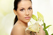 Beautiful young woman face