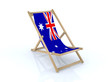 wood beach chair with australian flag