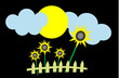 sunflower and sun