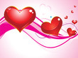 abstract  heart with wave