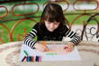 Little girl in halloween outfit drawing Little girl in halloween outfit drawing