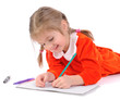 Little girl drawing Little girl drawing