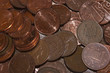 scattered english one pence pieces scattered english one pence pieces