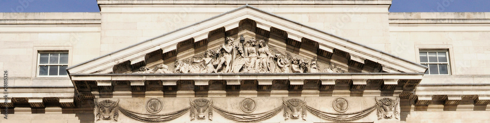 Custom House Front in Detail - Dublin, Ireland (Irland)