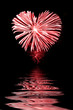 Feu d'artifice coeur et reflets Feu d'artifice coeur et reflets