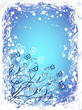 Blau Blumen Karte