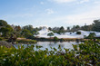 Japanese Garden Park with snow in winter