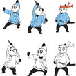 panda vector set 2