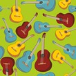 vector illustration seamless pattern isolated guitars vector illustration seamless pattern isolated guitars
