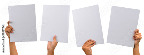 Foto: various blank cardboard various blank cardboard