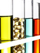 Test tubes and vitamins