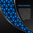 Abstract black background with blue jewels pattern Abstract black background with blue jewels pattern