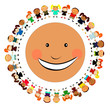vector happy kids