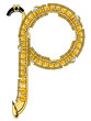 Saxophone-Style Musical Alphabet Letter P