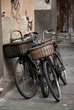 Italian old-style bicycles in Lucca, Tuscany Italian old-style bicycles in Lucca, Tuscany