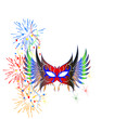 Maschera con coriandoli
