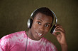 Young Man With Headphones Young Man With Headphones