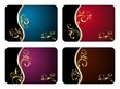 set floral greeting colorful cards set floral greeting colorful cards