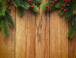 Christmas fir tree on wooden board Christmas fir tree on wooden board