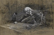 Bored to Death - 3D render with digital painting