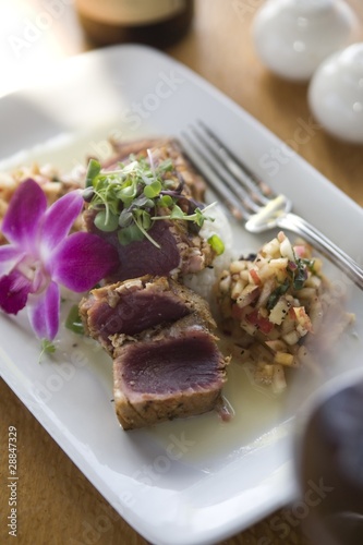 Photo: Seared Ahi Tuna with Microgreens Seared Ahi Tuna with Microgreens