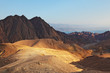 The Sinai desert. Sunrise over Red sea