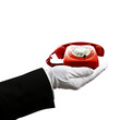Retro phone in hand