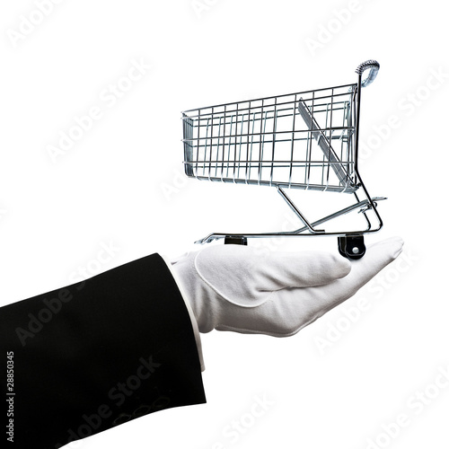 Photo: Shopping cart in hand Shopping cart in hand