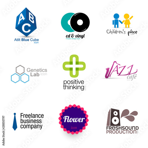Vektor: modern brand designs - set 1 modern brand designs - set 1