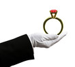 Ruby ring in hand