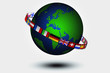Globe - Band of Flags