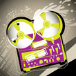 Urban designed colorful musical background.