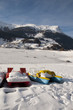 treetboote im schnee
