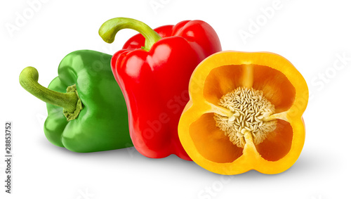 Photo: Three bell peppers Three bell peppers