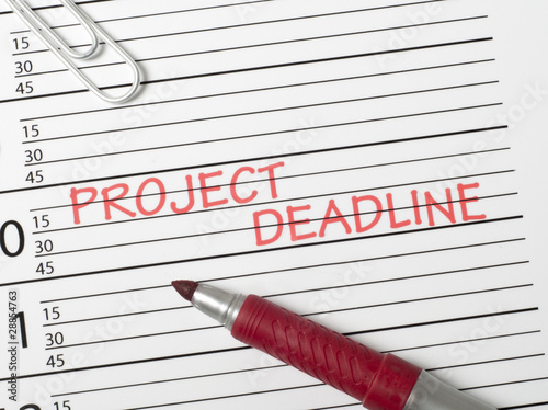 Photo: Calendar reminder, project deadline Calendar reminder, project deadline