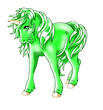 Einhorn mit Kleeblatt