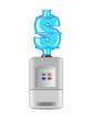 $-bottle of water and cooler $-bottle of water and cooler