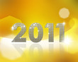 Year 2011 - diamond type on golden background Year 2011 - diamond type on golden background