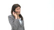 Video: Businesswoman on the phone with earpiece Businesswoman on the phone with earpiece