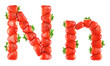 Strawberry alphabet - N