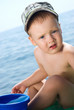 a little boy at the beach
