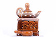 Brown teapot isolated on white background Brown teapot isolated on white background