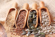 Sesame, flax, pumpkin and sunflower seeds