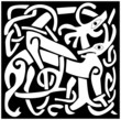 A vector illustration of a Celtic animal with a beautiful design